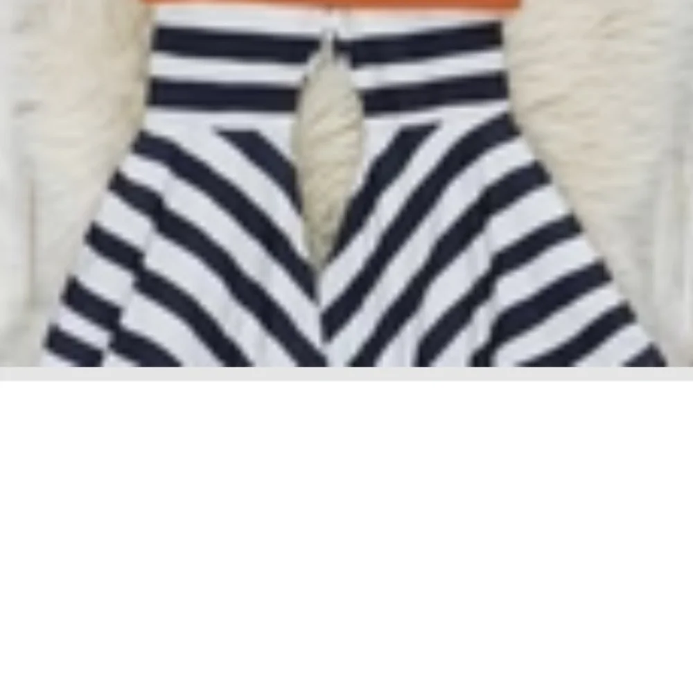 18-24m Flare Bell Bottom Pants Black White Stripe Marie Nicole